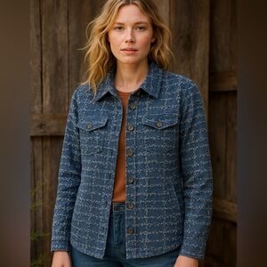 Coldwater Creek Textured 100% Cotton Jacket – Women’s W18